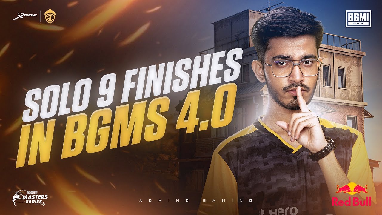 SOLO 9 FINISHES IN BGMS 4.0 ❤️‍🔥| TOURNAMENT HIGHLIGHT 💛| ADMINO GAMING |