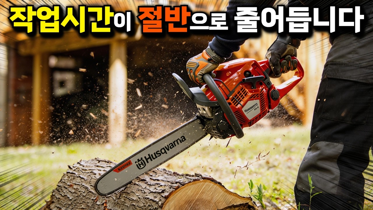 허스크바나 엔진톱 신제품 445S? 무게는 가벼워지고 힘은 더 쎄졌다?!작업시간이 절반으로 줄어듭니다#전기톱#체인톱#CHAINSAW
