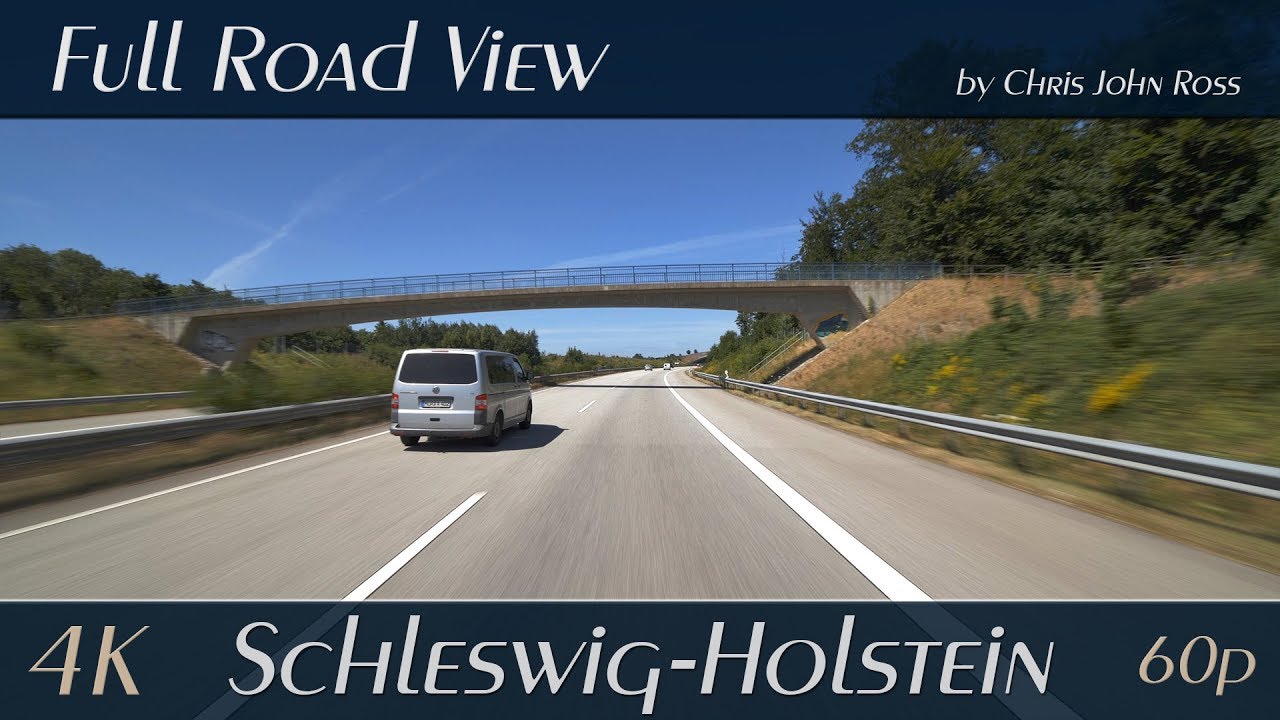 Schleswig-Holstein, Germany: Stockelsdorf, Segeberger Landstraße - Autobahn (A 20), Geschendorf - 4K