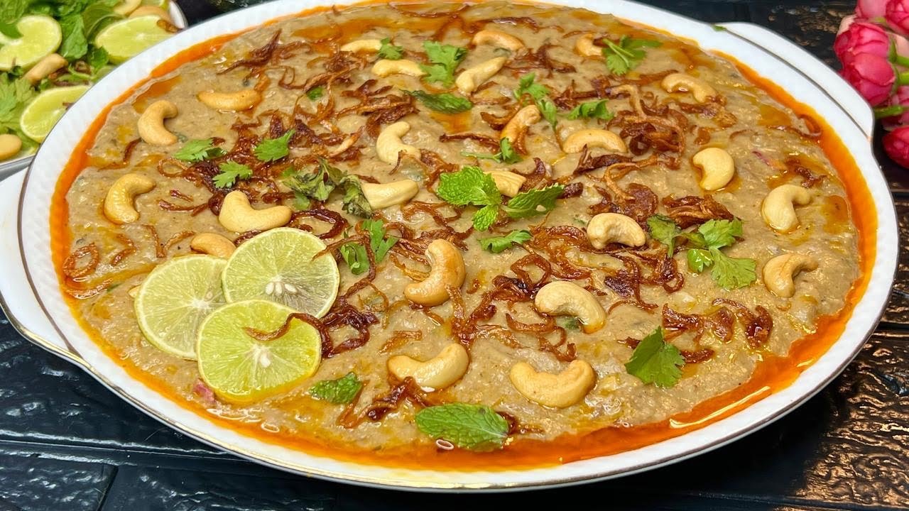 World Famous Hyderabadi PISTA HOUSE HALEEM Recipe - Reshedaar Mutton Haleem Recipe At Home By FEM