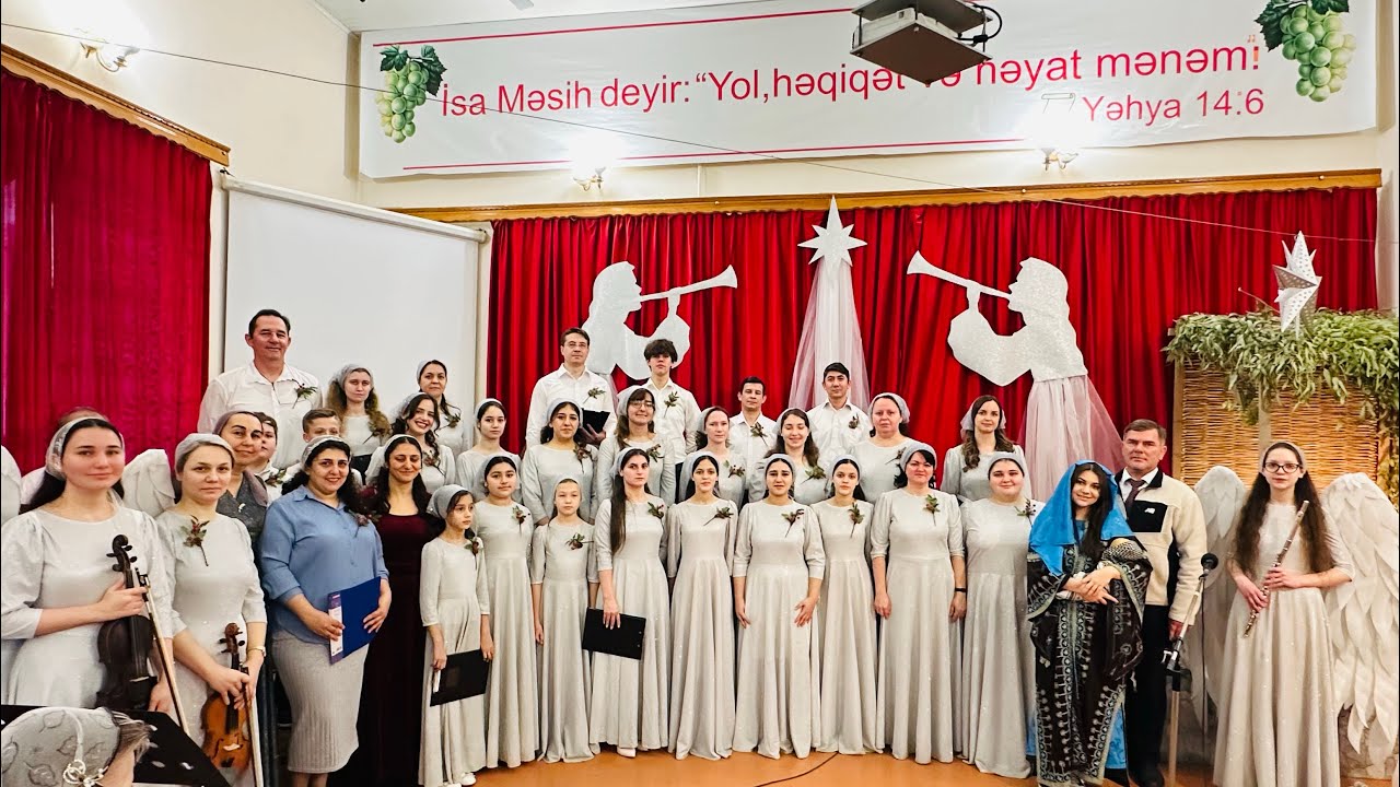 Хор. Рождество . Пятидесятники. Баку . Сценка. 