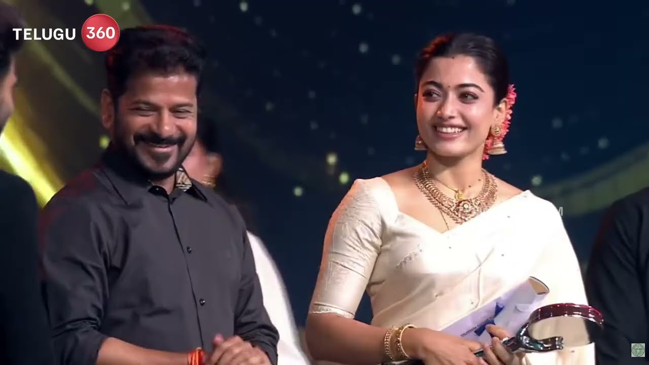 Actress Rashmika Mandanna wins Best Actress Award for The Girlfriend | Gaddar Awards