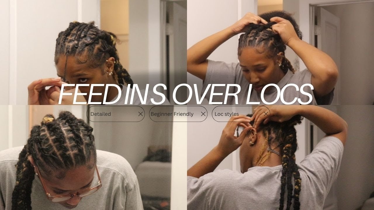 Feed In Braids Over Locs | Beginner Friendly