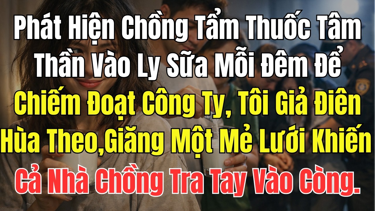 Phát Hiện Chồng Tẩm Thuốc Tâm Thần Vào Ly Sữa Mỗi Đêm Để Chiếm Đoạt Công Ty,Tôi Giả Điên Hùa Theo...