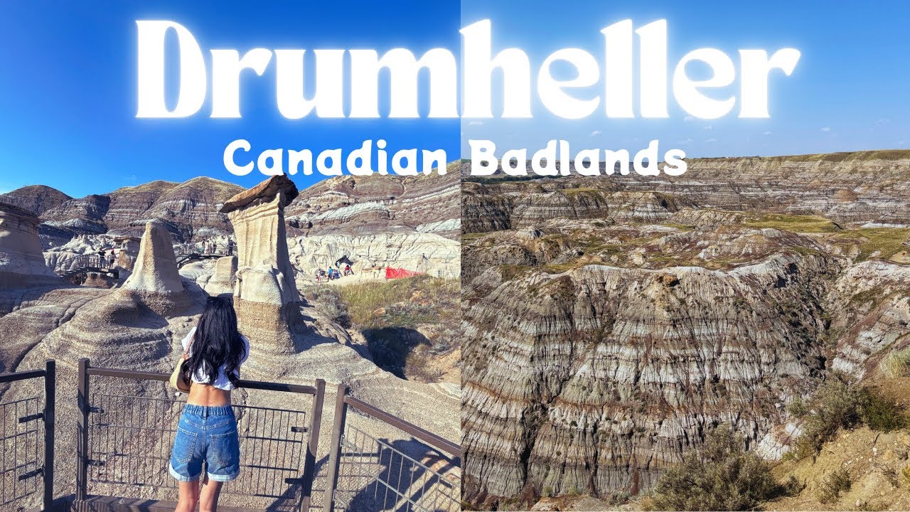 【Vlog】Drumheller 🦖🇨🇦Canadian Badlands Road Trip 🚗 | カナダのグランドキャニオン🦕絶景スポット🧡カナダ旅行🌵