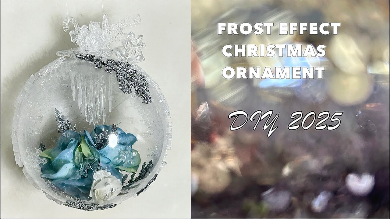 Frost Effect and decor from epoxy resin Christmas ornament DIY 