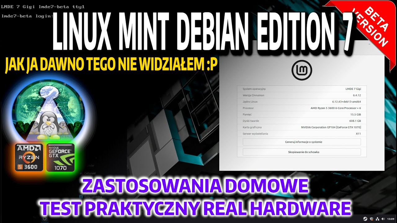 LINUX MINT DEBIAN EDITION LMDE 7 BETA Test w praktycznym użyciu, KF, Gry, Multimedia  RealHardware