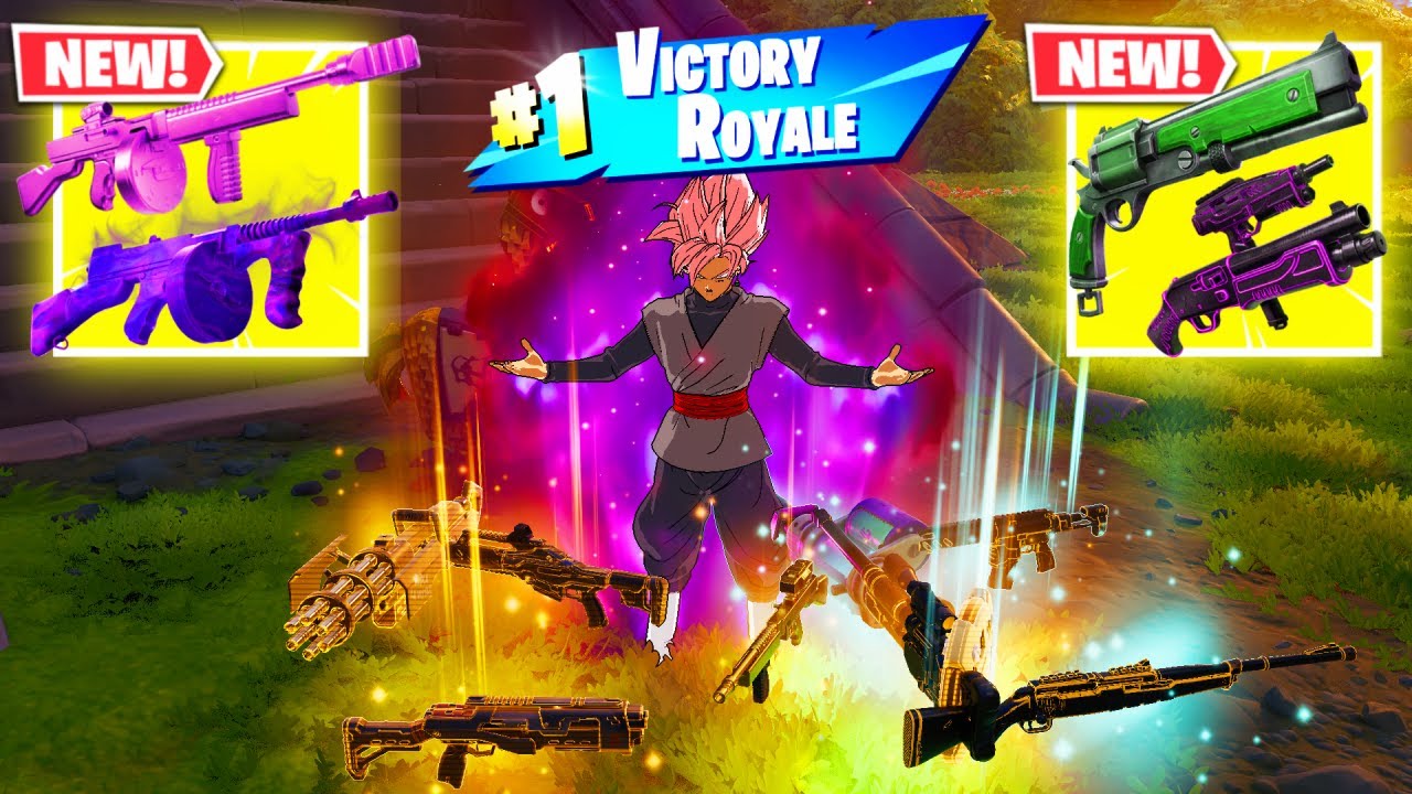 GOKU BLACK vs EXOTIC GUNS 3 NEW MEDALLIONS & MYTHIC’S CHALLENGE (Fortnite Chapter 6)