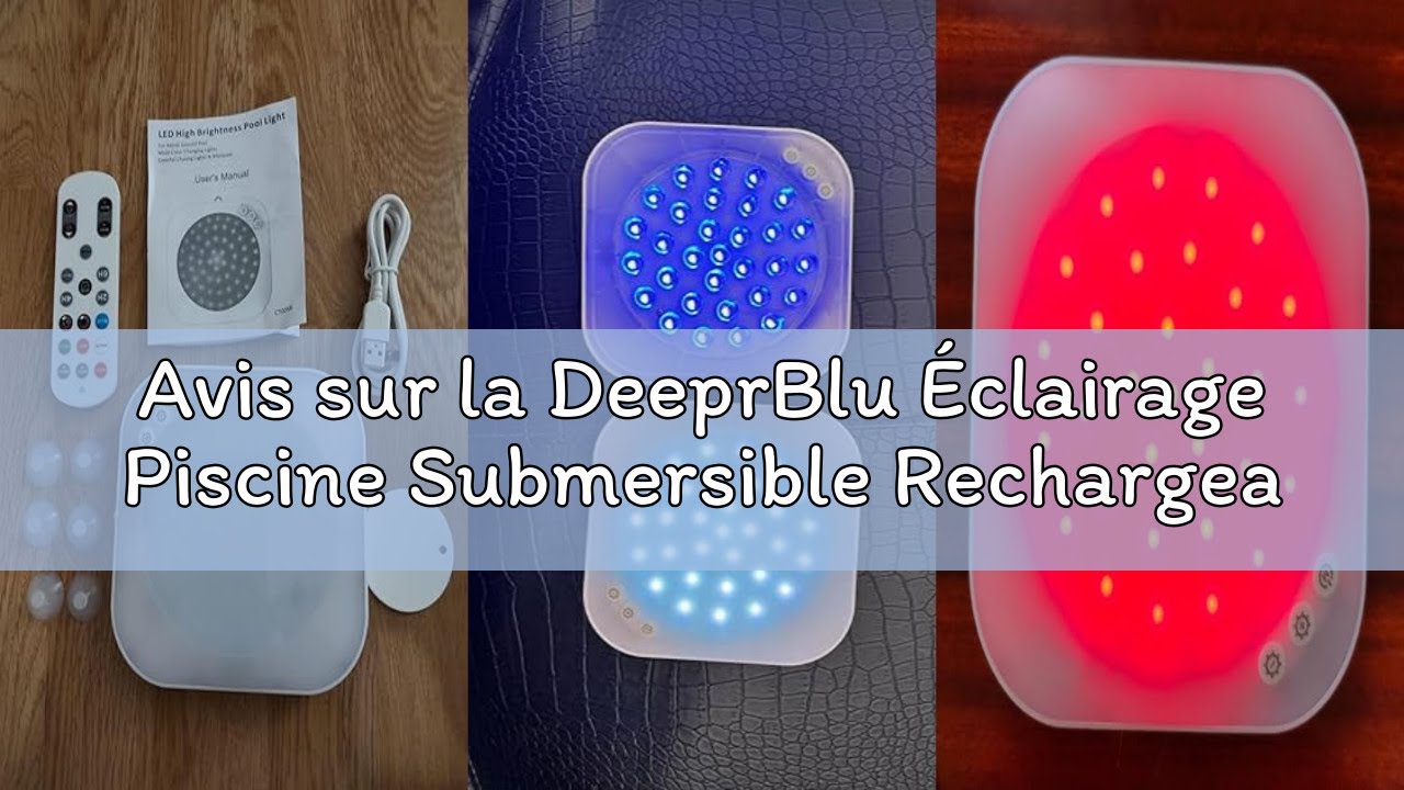 Avis sur la DeeprBlu Éclairage Piscine Submersible Rechargeables avec Télécommande, Lampe Piscine Ve