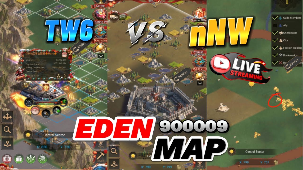 Eden Map: 900009 TW6 Vs nNW ''Critical Gate Battle'' 💪👊🔥 -Last Shelter Survival