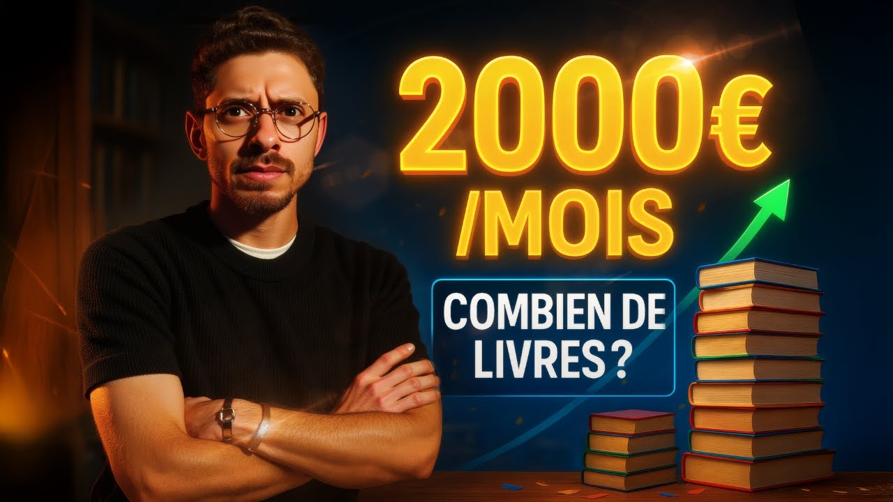 Combien de livres publier sur Amazon KDP pour gagner 2000 € par mois ? (mes résultats à 20K révélés)