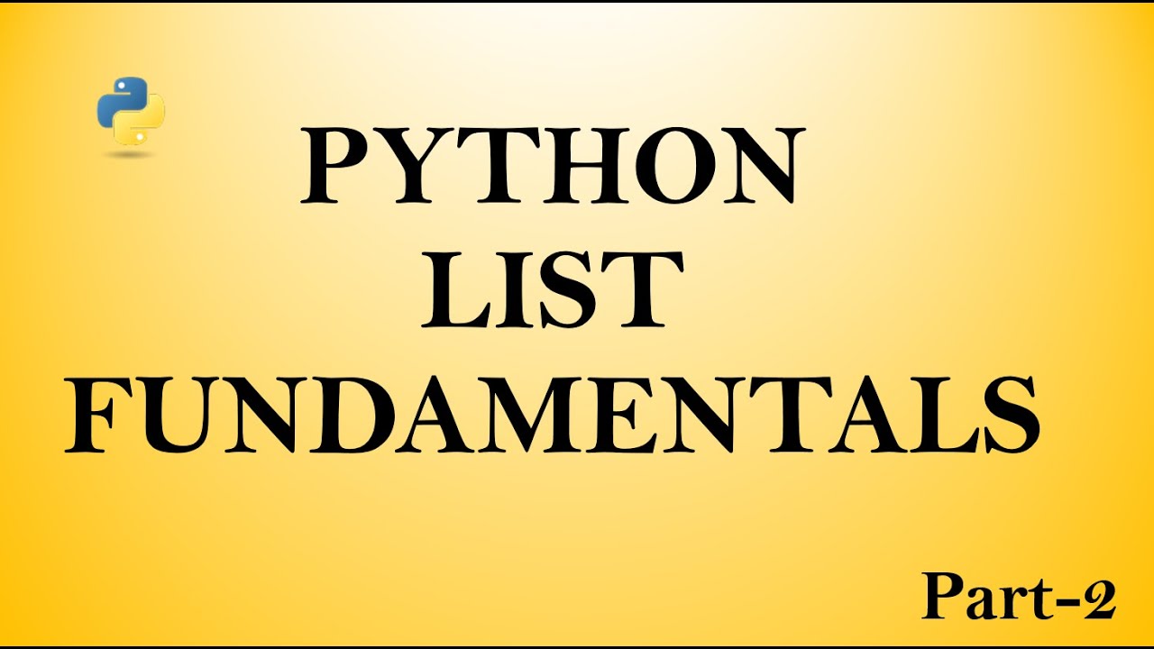 Basic Operations on Lists | Python Language
