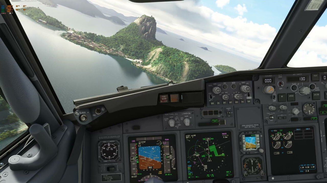 MSFS | PMDG 737 | SBRJ - Santos Dumont visual 02R