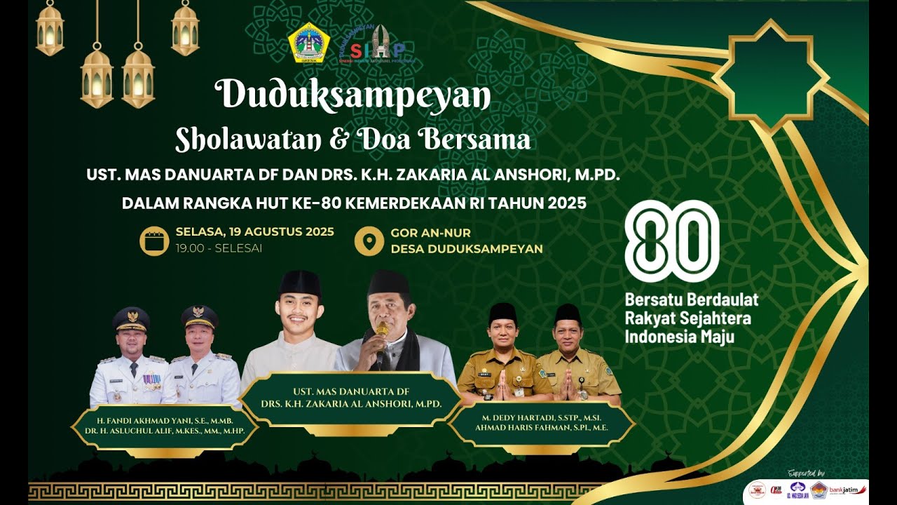 🔴 KECAMATAN DUDUKSAMPEYAN BERSHOLAWAT - BERSAMA MAS DANUARTA,DF & DRS.K.H. ZAKARIA AL ANSHORI,M.PD
