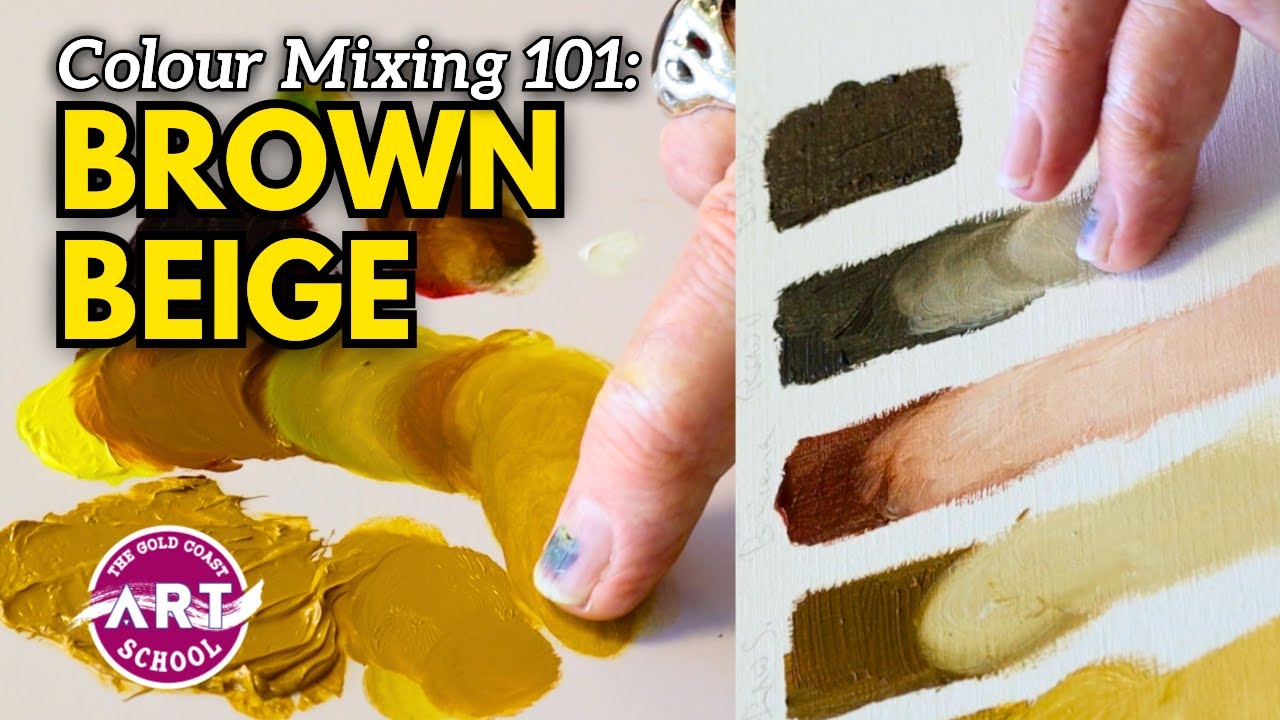 How To Mix Natural Paint Colours (Brown, Beige, etc!) | Step-By-Step Colour Mixing