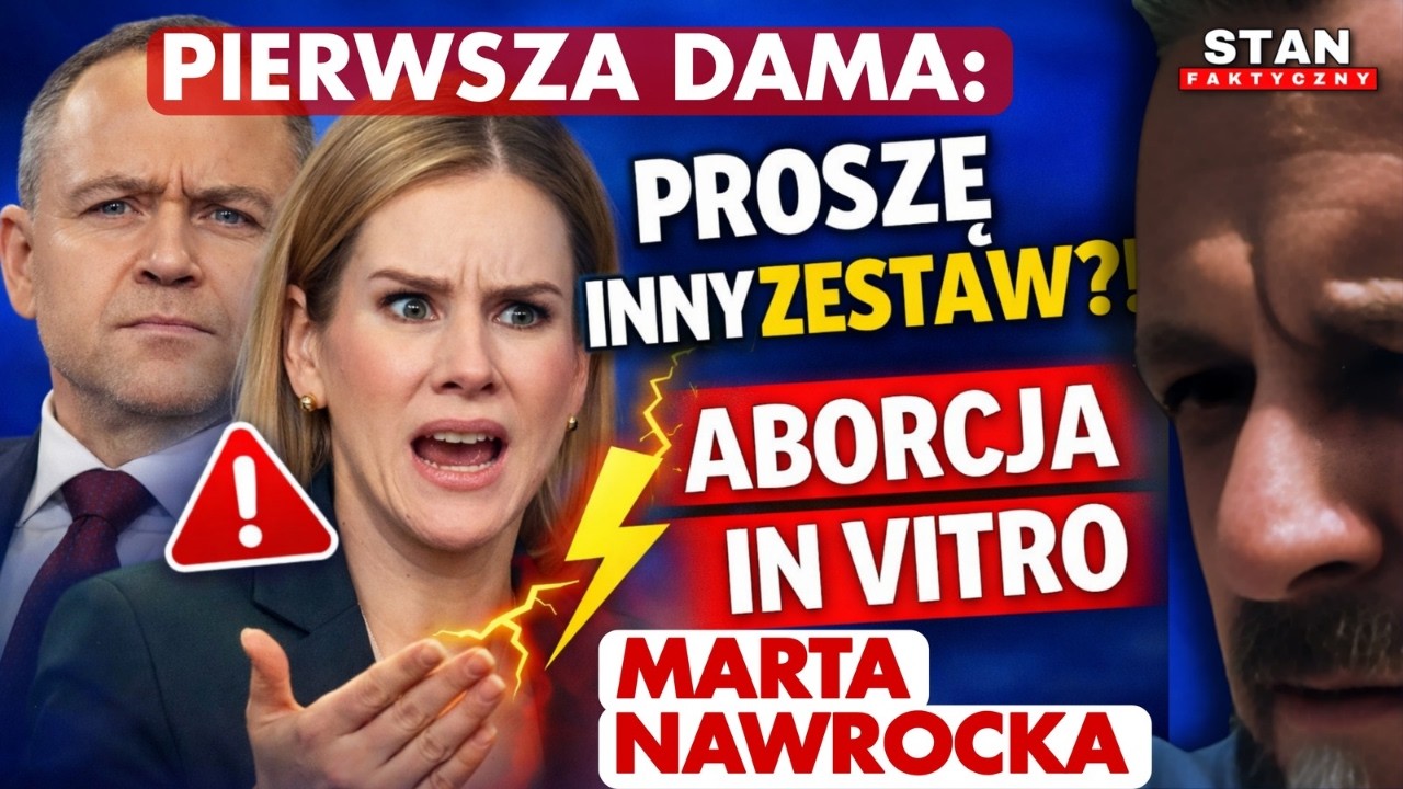 Marta Nawrocka ODPALA wojnę kulturową‼️Pierwsza Dama o aborcji i in vitro &ndash; ucieczka od konkret&oacute;w ⁉️