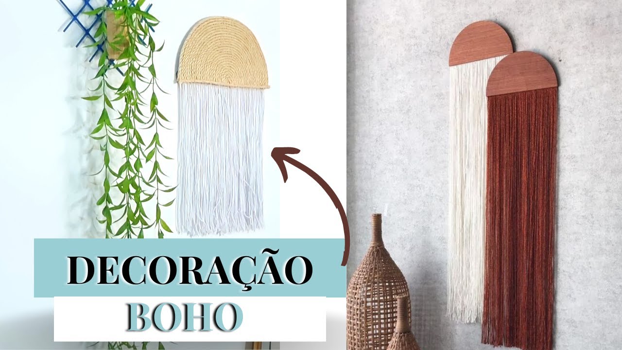 Faça uma decoração para parede no estilo boho MUITO FÁCIL
