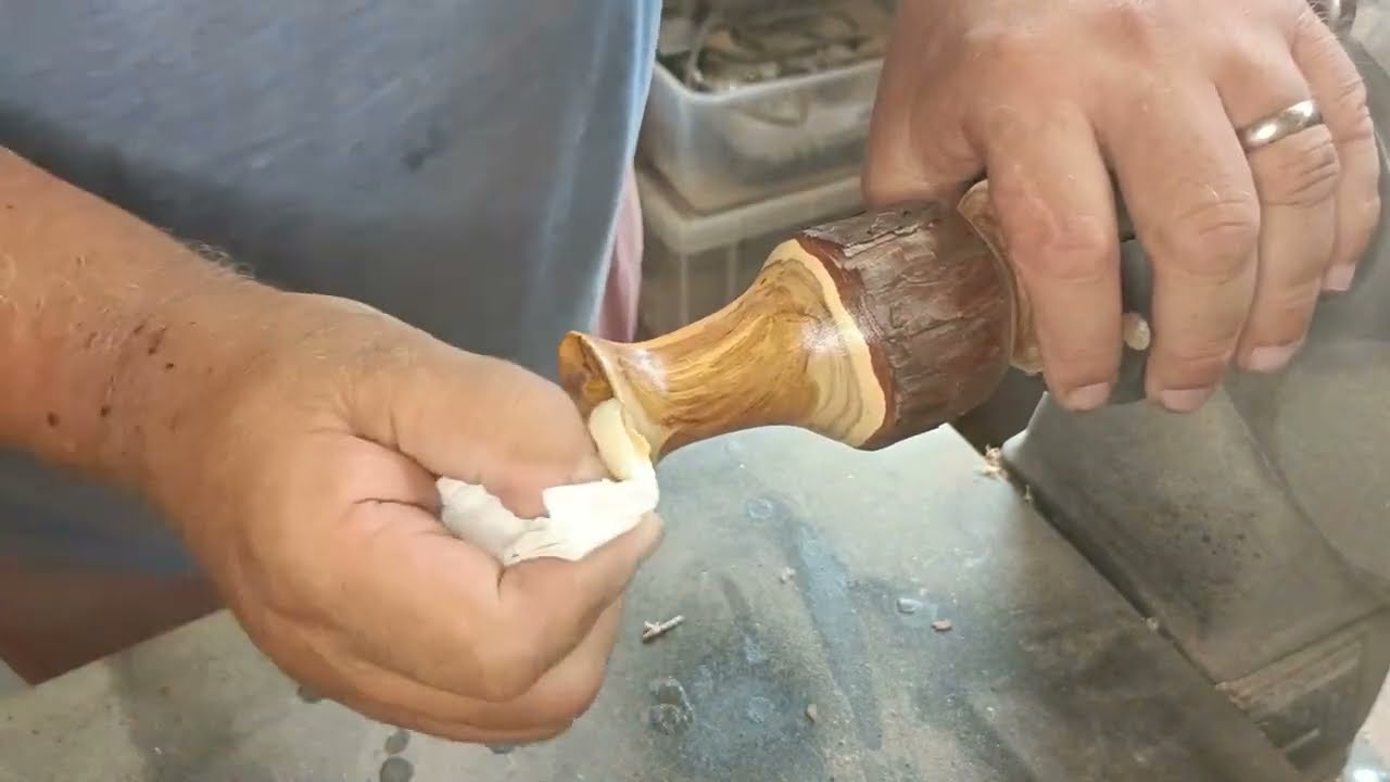 Yew Bud Vase from a small branch off-cut.