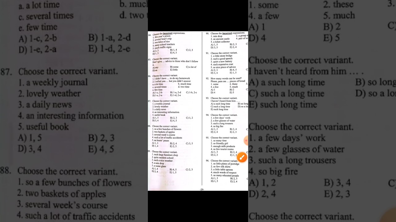 So,such,too,very,only,quite+ kemiyyet ( kaspi test izah) 70-100