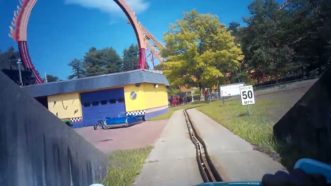 Six Flags Great Escape Thunder Alley On-Ride (No Copyright)