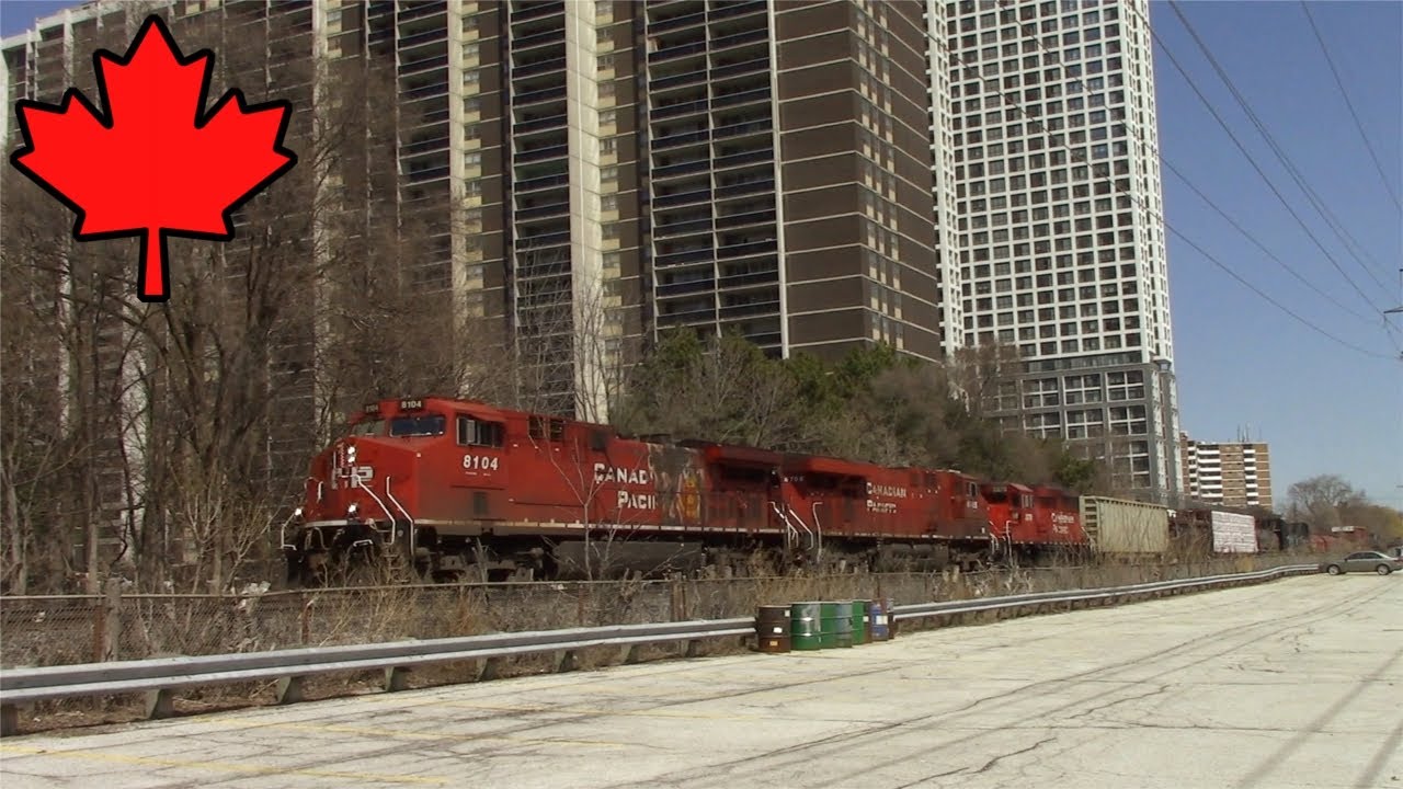 Canadian Pacific [CPKC]: AC44 + ES44 + GP20C-ECO With Freight Train | Islington Avenue
