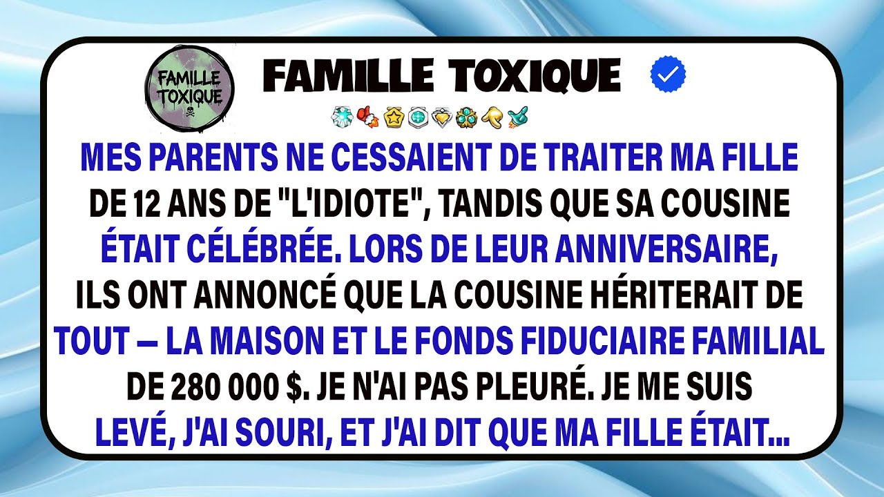 Lors De L’anniversaire De Mes Parents, Ils Ont Tenté D’effacer Mon Enfant De 12 Ans.