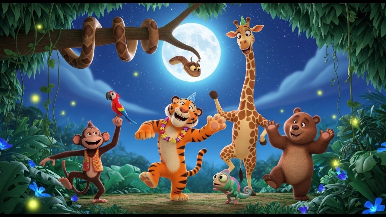 Kids’ Rhymes & Nursery Songs Compilation | Dancing Jungle Friends –  Animal Rhymes for Kids & More!