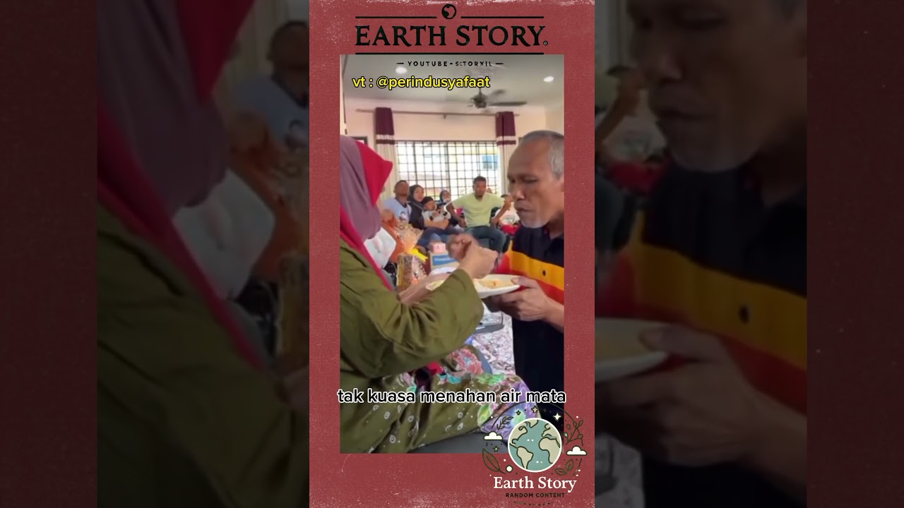 momen haru sang ibu yang menyuapi anak-anaknya yang sudah lanjut usia