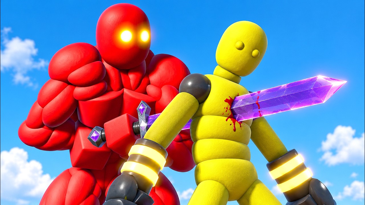 Ultra Dude versus the Bionic Dude! (with Active Ragdoll Physics)