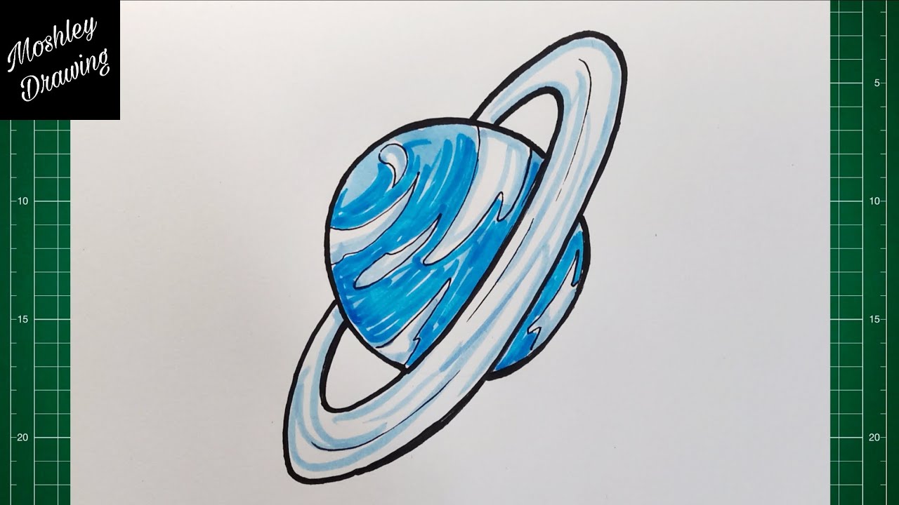 How to Draw Uranus planet easy