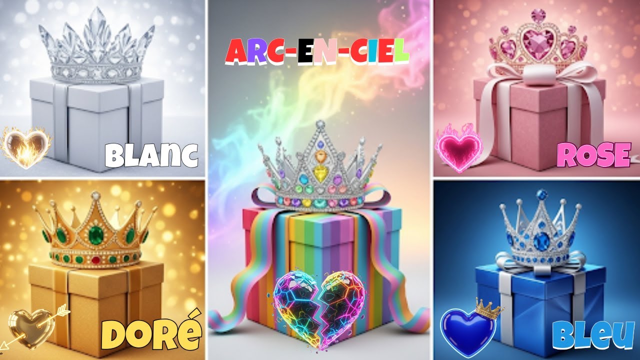 Choisis Ton Cadeau 🎁⚪🟡🌈💖💙 | Prends La Boîte Chanceuse 🎉 #cadeauarcenciel #choisisunecoîte