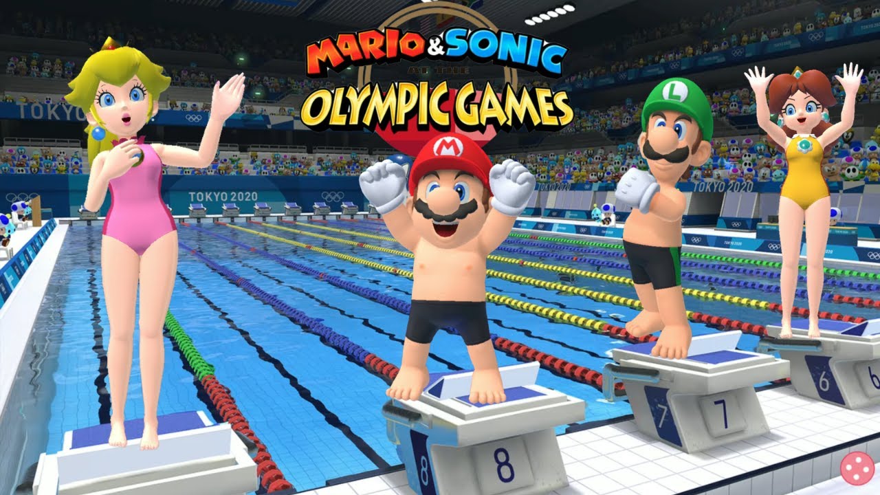 Swimming (Gameplay) Mario & Sonic At The Olympic Games Tokyo 2020 Swimming 100m Freestyle Switch NS
