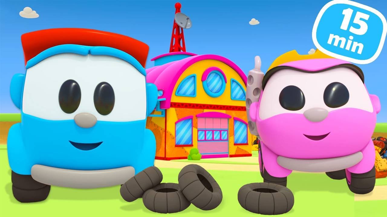 Leo arbeitet an einem Bauprojekt. Zeichentrickfilme für Kinder. 2 Folgen am Stück