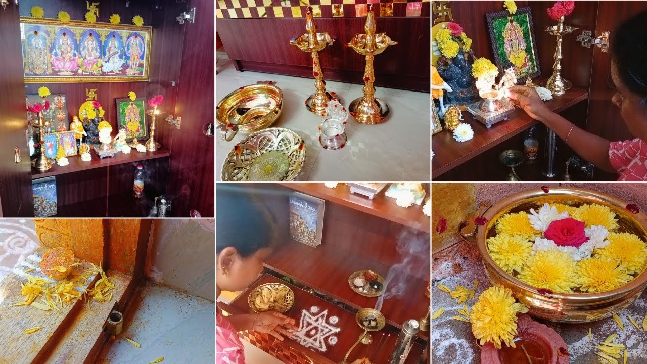வெள்ளிக்கிழமை பூஜை Routine/ My Positive Friday vlog with Pooja tips, Friday morning pooja routine