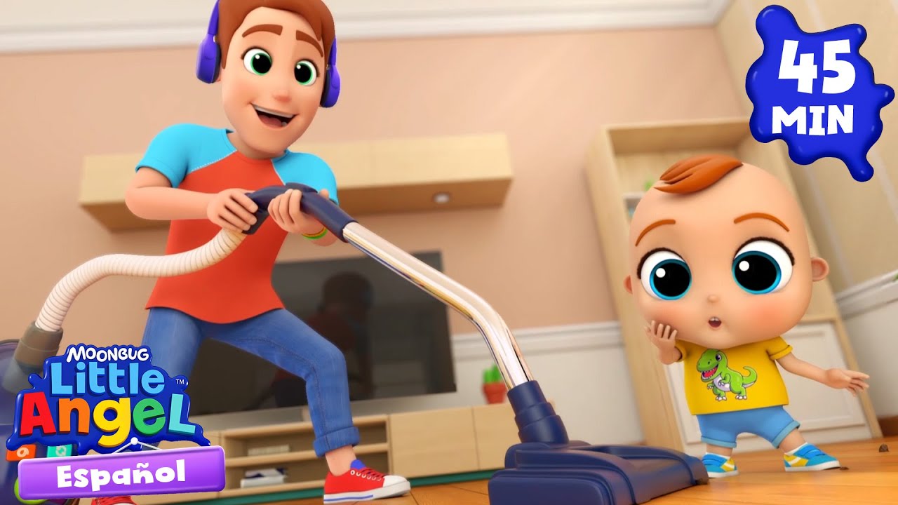 Todos ayudan a limpiar en la casa - Canciones Infantiles 🎵 Little Angel Español