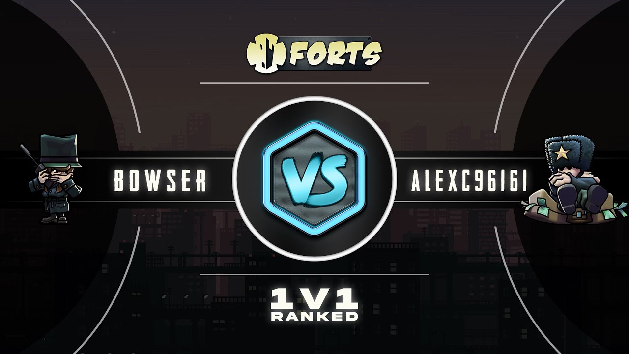 [Cast] Bowser vs Alexc  - 1v1 Forts RTS - Gameplay Commentary