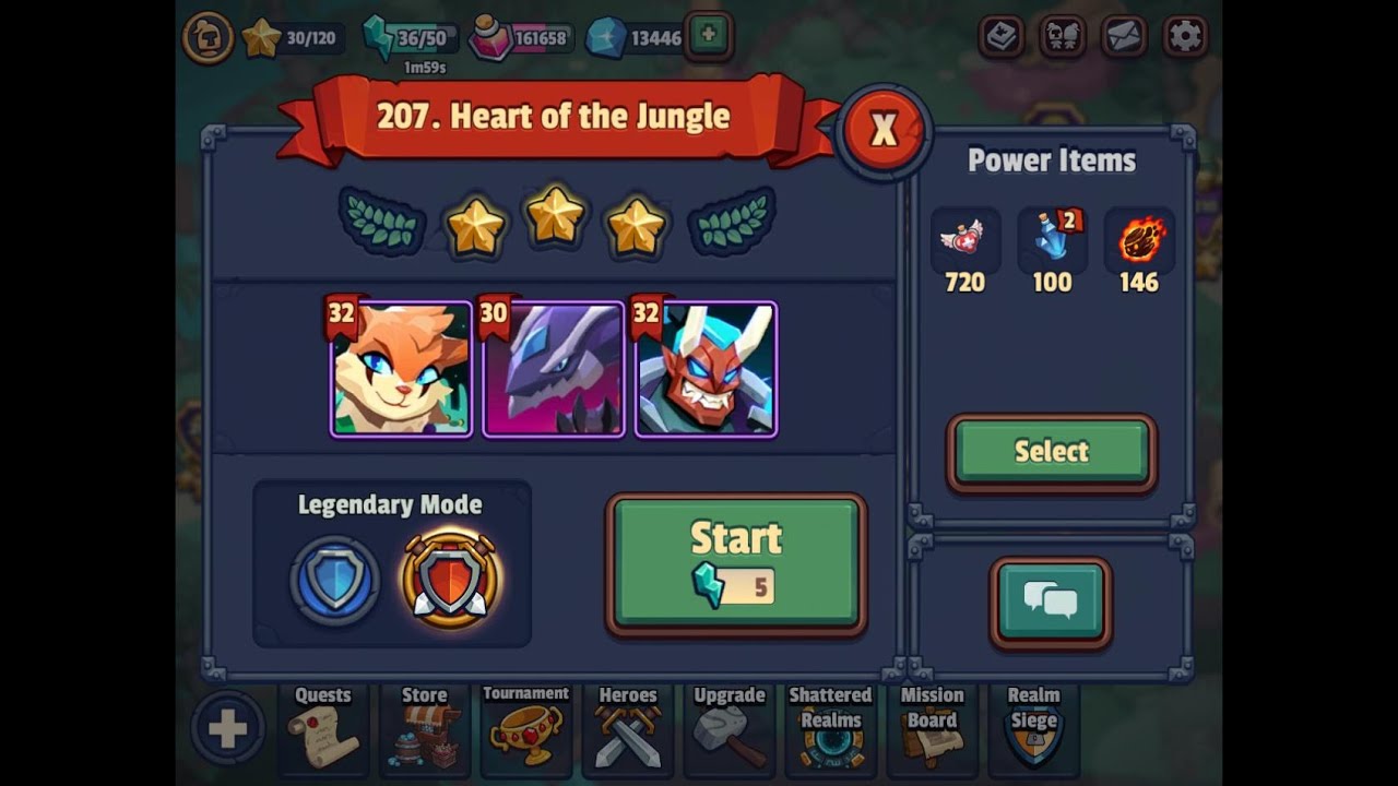 Realm Defense Level 207 Legendary no Item