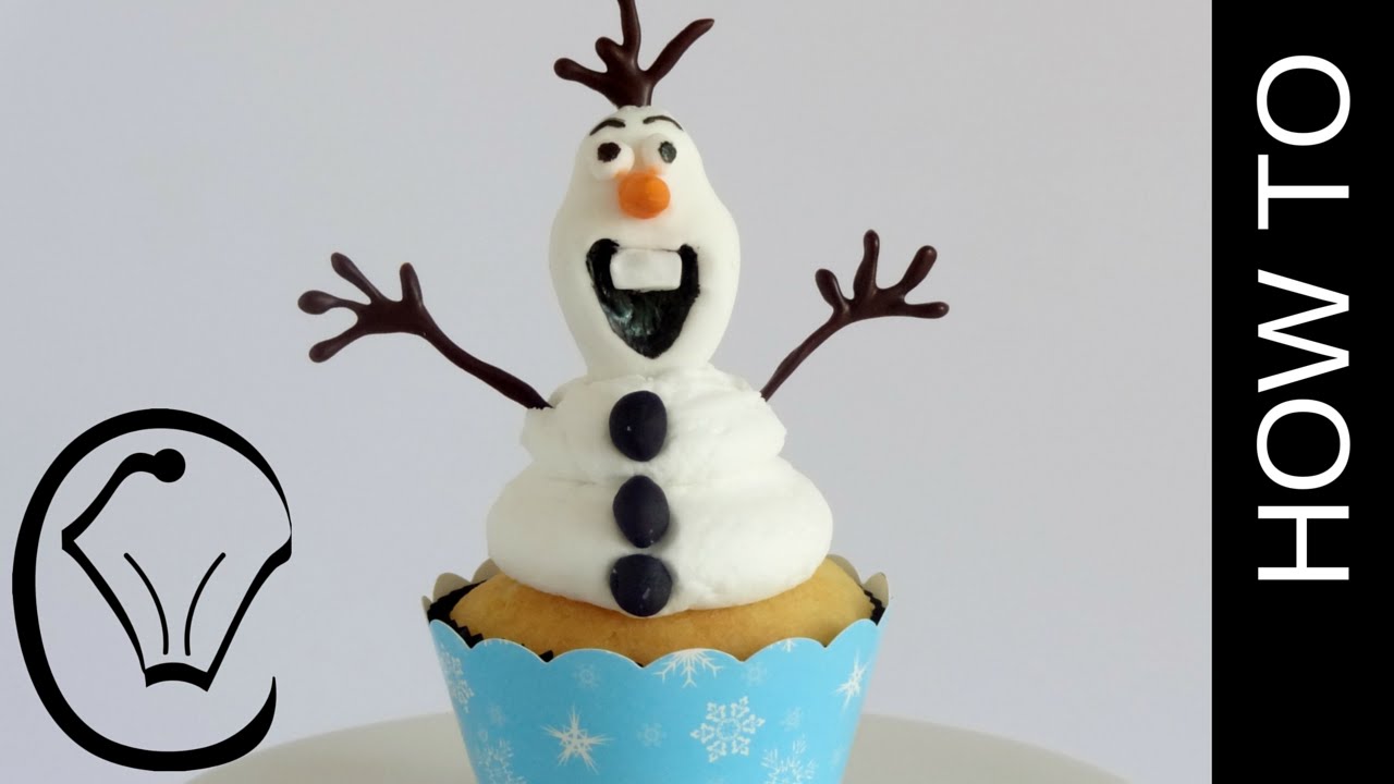 How To Make 3D Frozen Olaf Cupcake by Cupcake Savvy's Kitchen