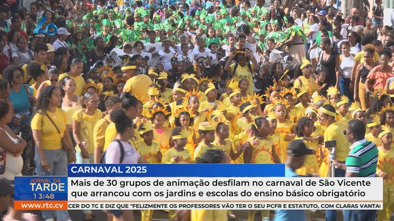Mais de 30 grupos desfilam no carnaval de São Vicente, começando com jardins e escolas básicas