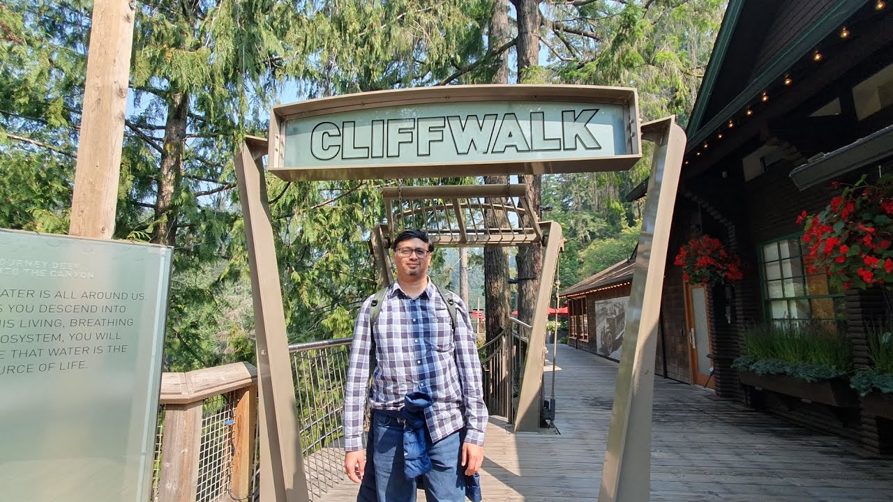 Capilano Suspension Bridge Park Cliffwalk | Full Walk-through | Slow paced