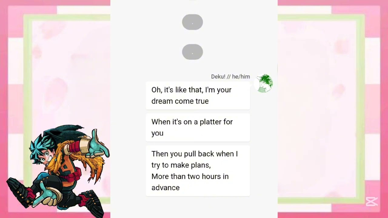 ✦ ~ Bakugo and Camie are together?! // Feather ~ sabrina carpenter // bkdk angst ~ texting story