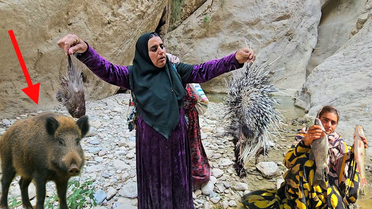 🎣 Brave Nomad Woman Fishing in Wild River 🌊🐟 To Buy 🎂 for Her Son’s Birthday ❤️