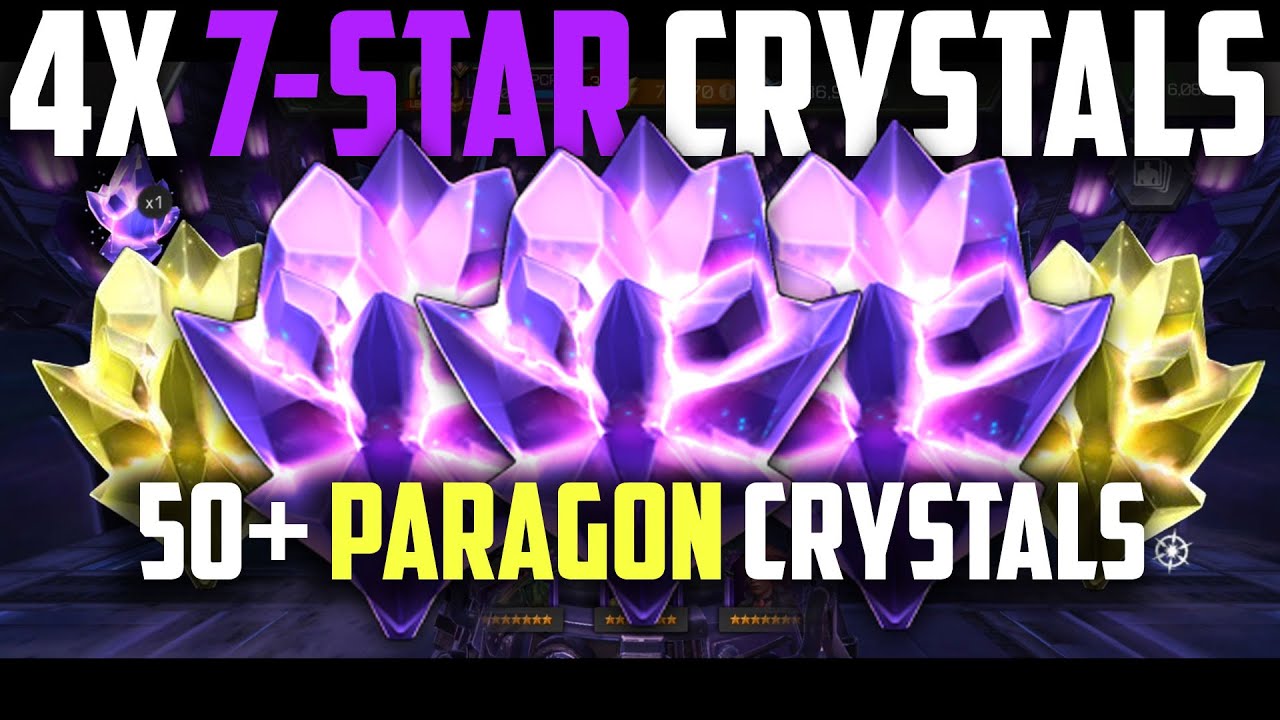 4x 7-STAR CRYSTALS & 50+ PARAGON Crystals - Marvel Contest of Champions