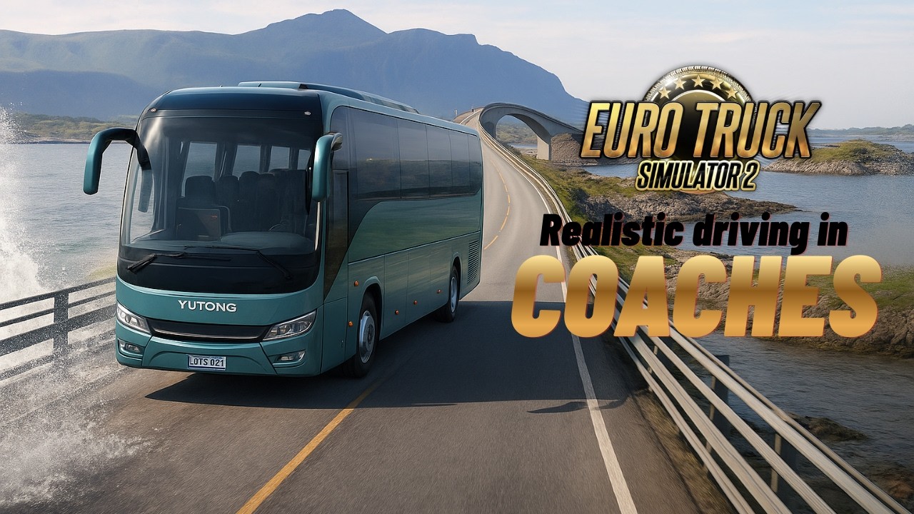 Ultra-realistic coaches driving in Euro Truck Simulator (Logitech G29) #shorts