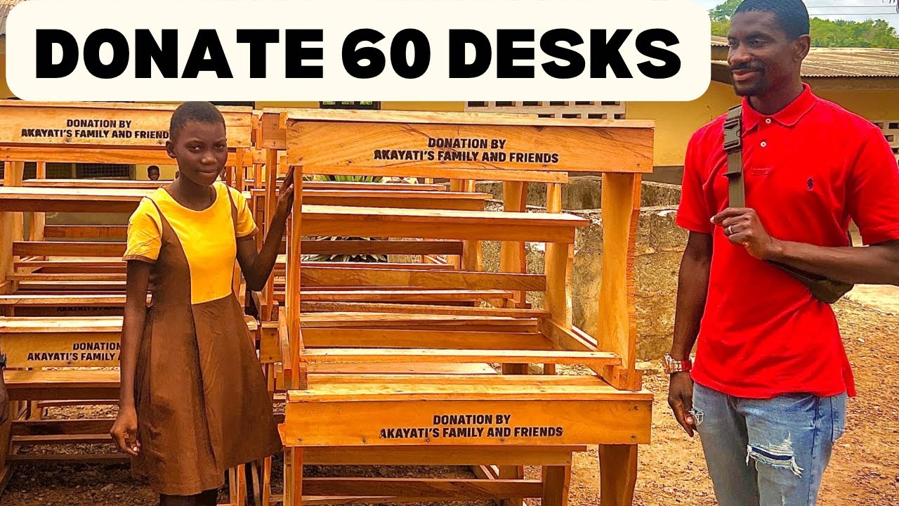 Generous Ghanaian in USA 🇺🇸  Donates Desks to Rural Schools