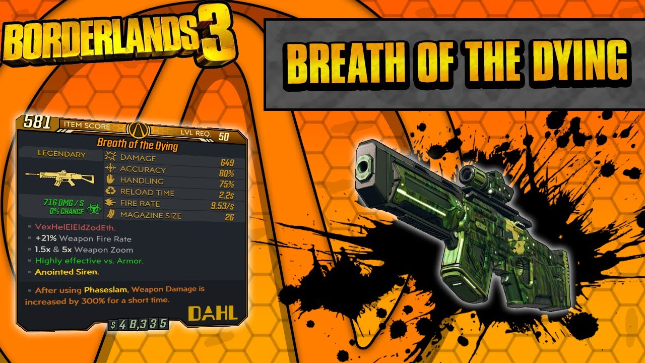 Borderlands 3 | Breath of the Dying Legendary Weapon Guide (Corrosive Explosions!)