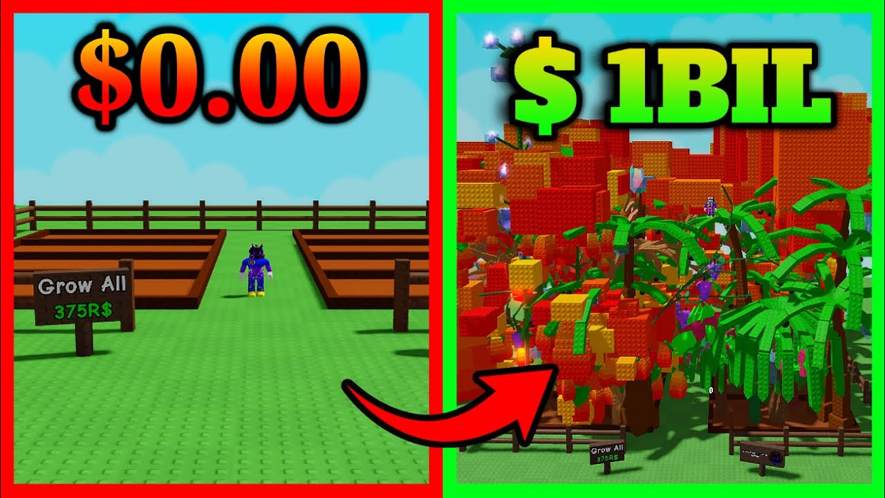 How Fast Can I Get TO 1 BILLION In Grow A Garden!?! NOOB TO PRO