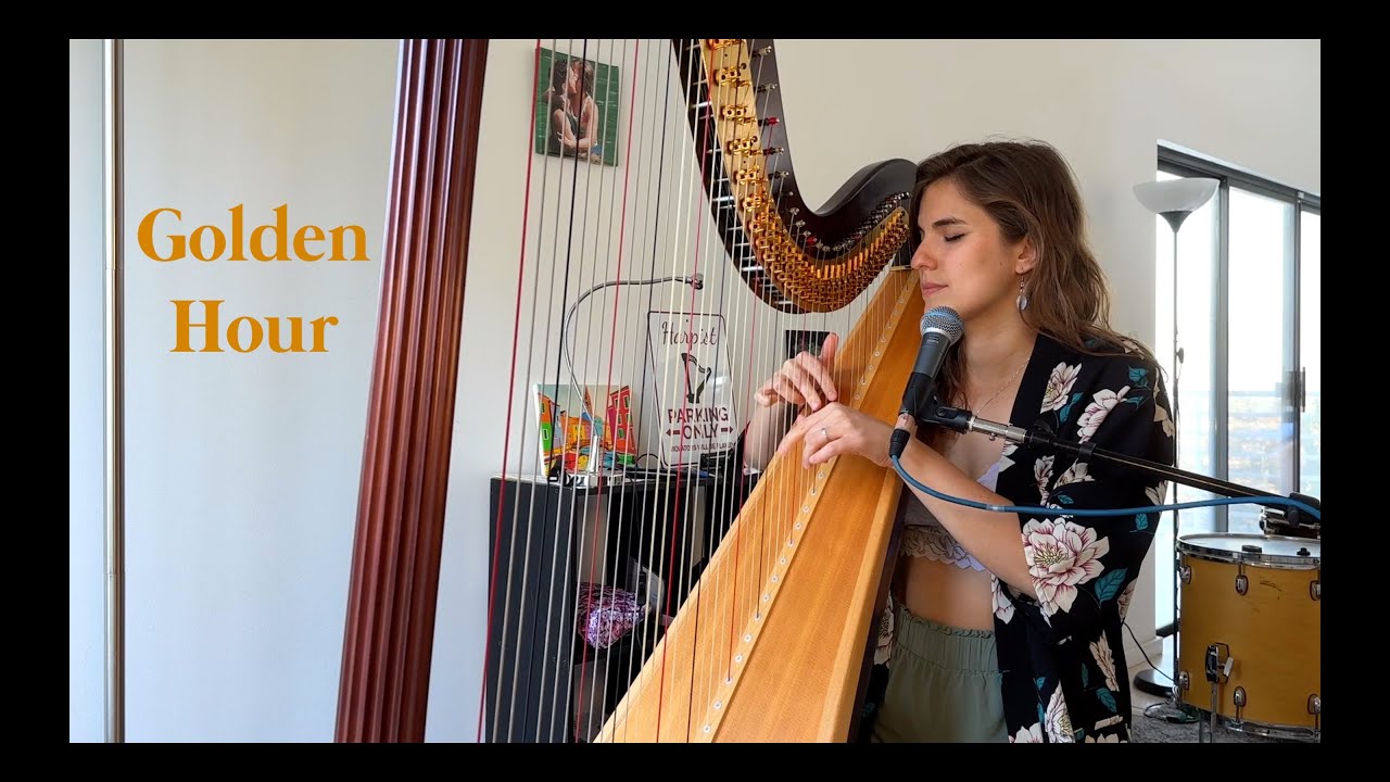 Golden Hour - JVKE (Harp & Voice Cover // Pia Salvia)
