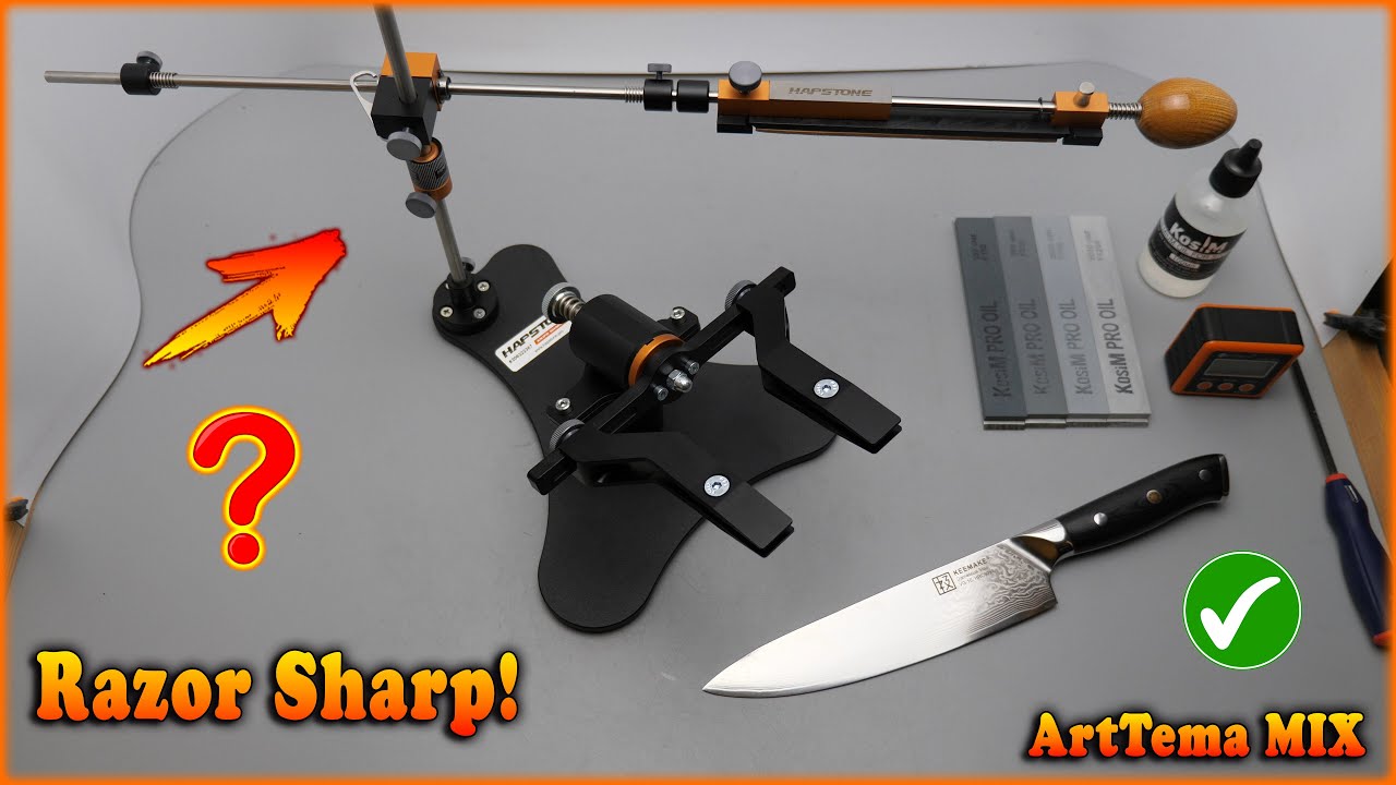 KNIFE SHARPENER HAPSTONE R2 OPTI | Sharpening a knife KEEMAKE VG-10 to the incredible sharpness.
