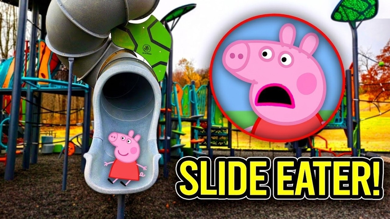 J'AI TROUVÉ PEPPA PIG SE FAIRE MANGÉS PAR LE SCP SLIDE EATER DANS LA VRAIE VIE AVEC LE DRONE! !